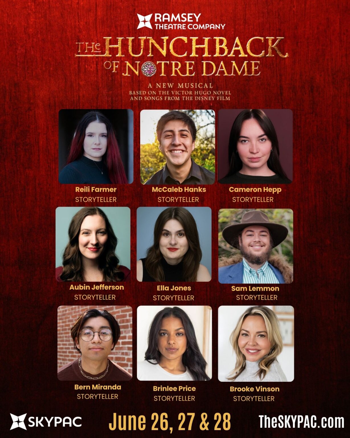 Ramsey Theatre Company Announces Full Cast of Disney’s The Hunchback of Notre Dame - SKyPAC
